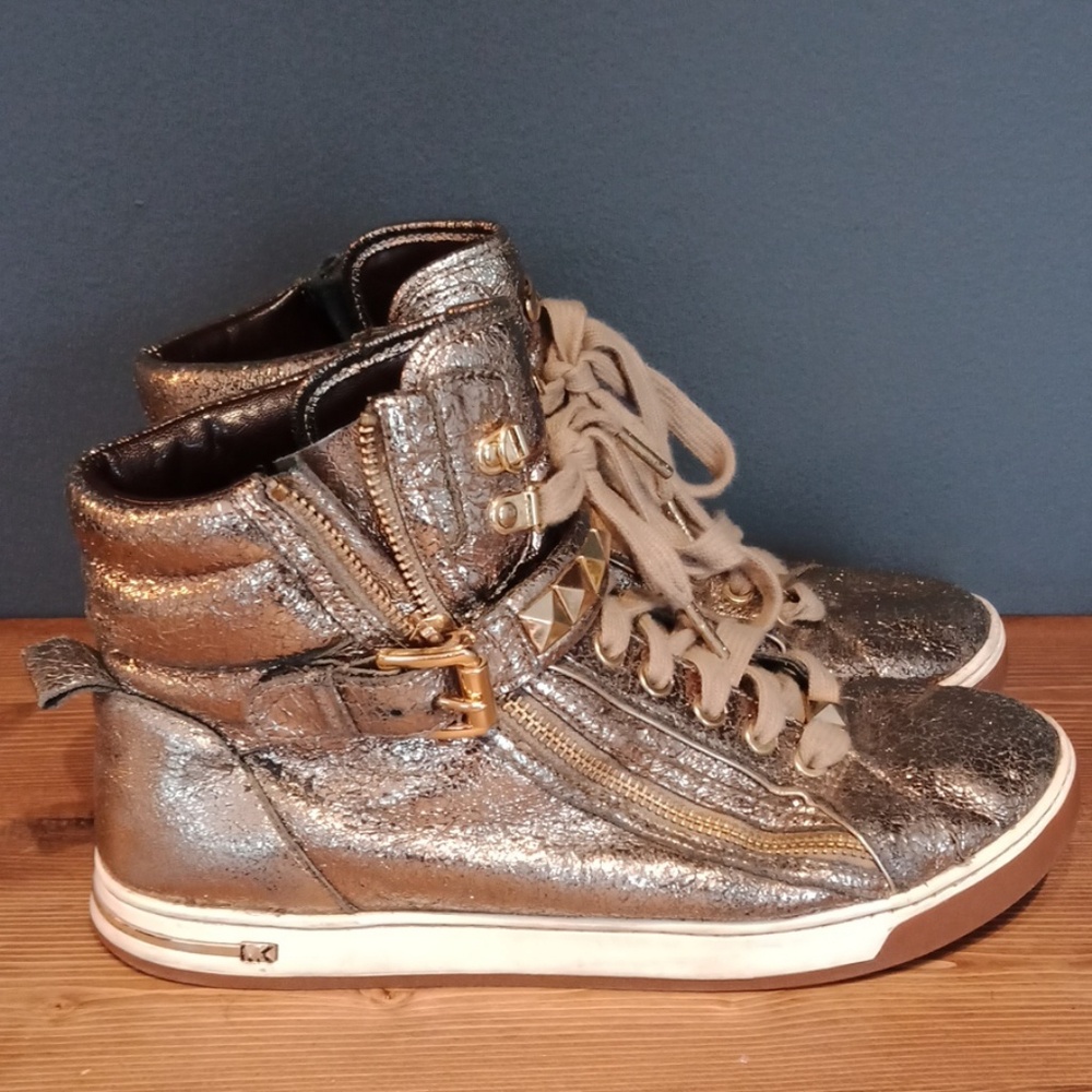 Michael Kors gold ankle sneakers - Picture 3 of 8